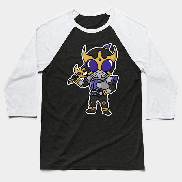 Kamen Rider Kuuga Titan Form Chibi Style Kawaii Baseball T-Shirt by The Toku Verse